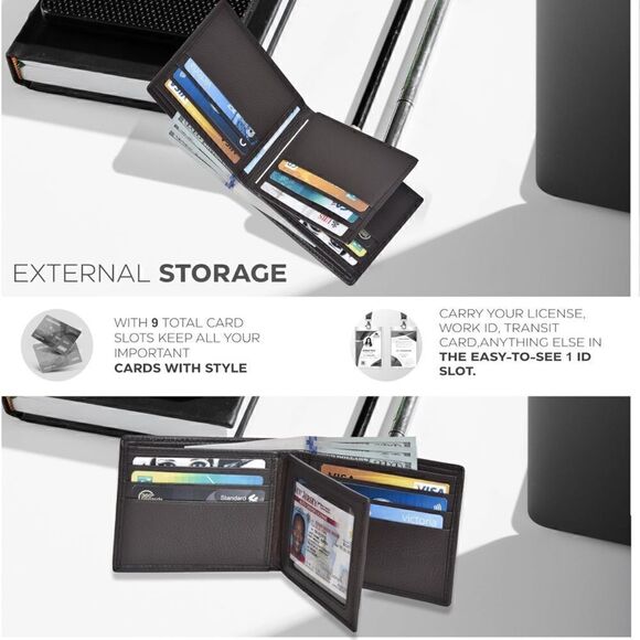 Leather Bifold Wallet - Picture 4 of 6